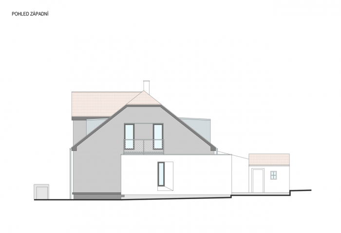 ARCHANTI, Rekonstrukce rodinného domu v Brně, pohled západní – foto