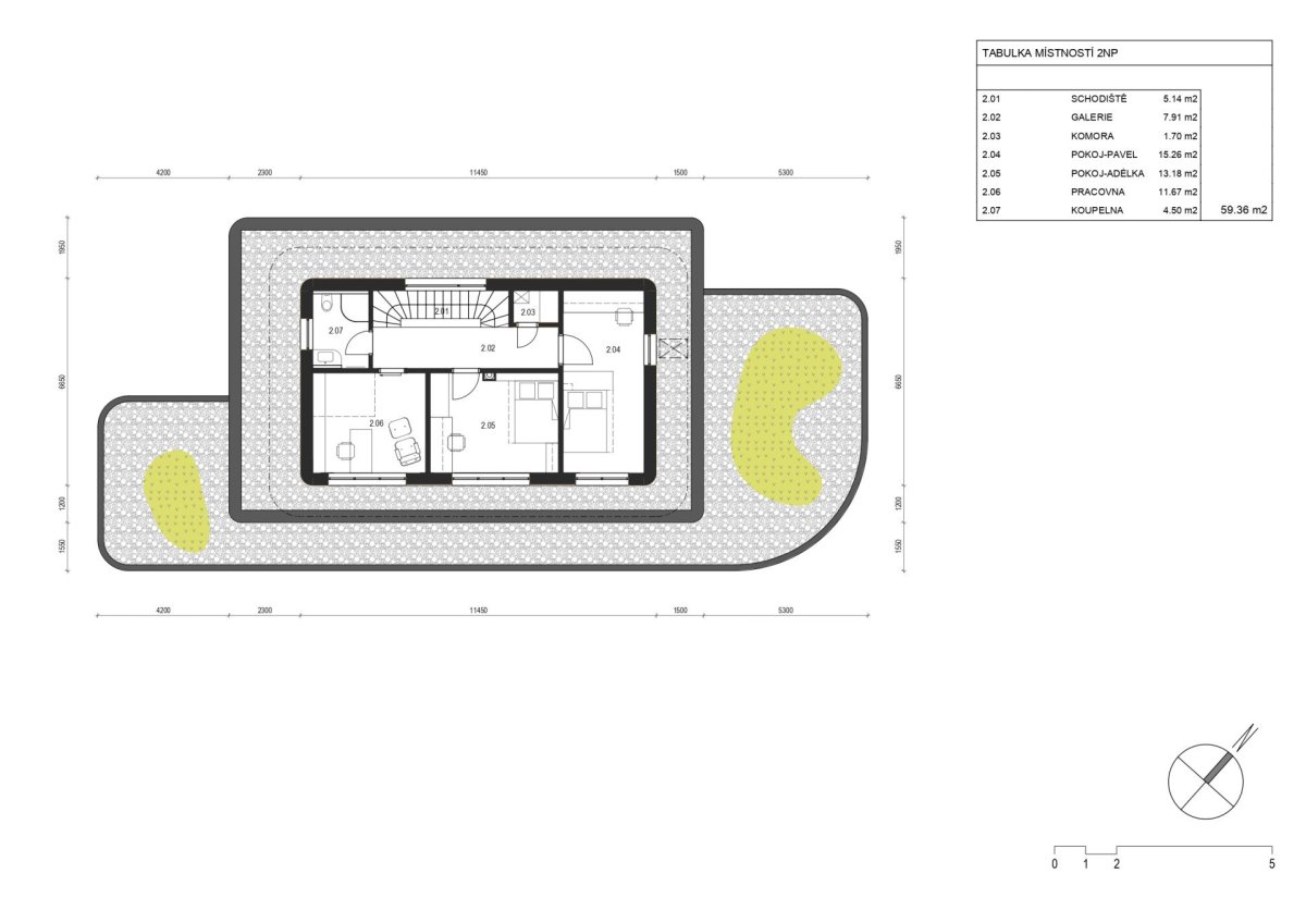 Rodinný dům s hnízdem, ARCHCON atelier: Půdorys 2NP