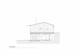Dům za zdí, řez, Mjölk architekti