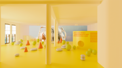 Vizualizace návrhu Qubus a spol. - prostor multifunkčního náměstí v úvodní části expozice