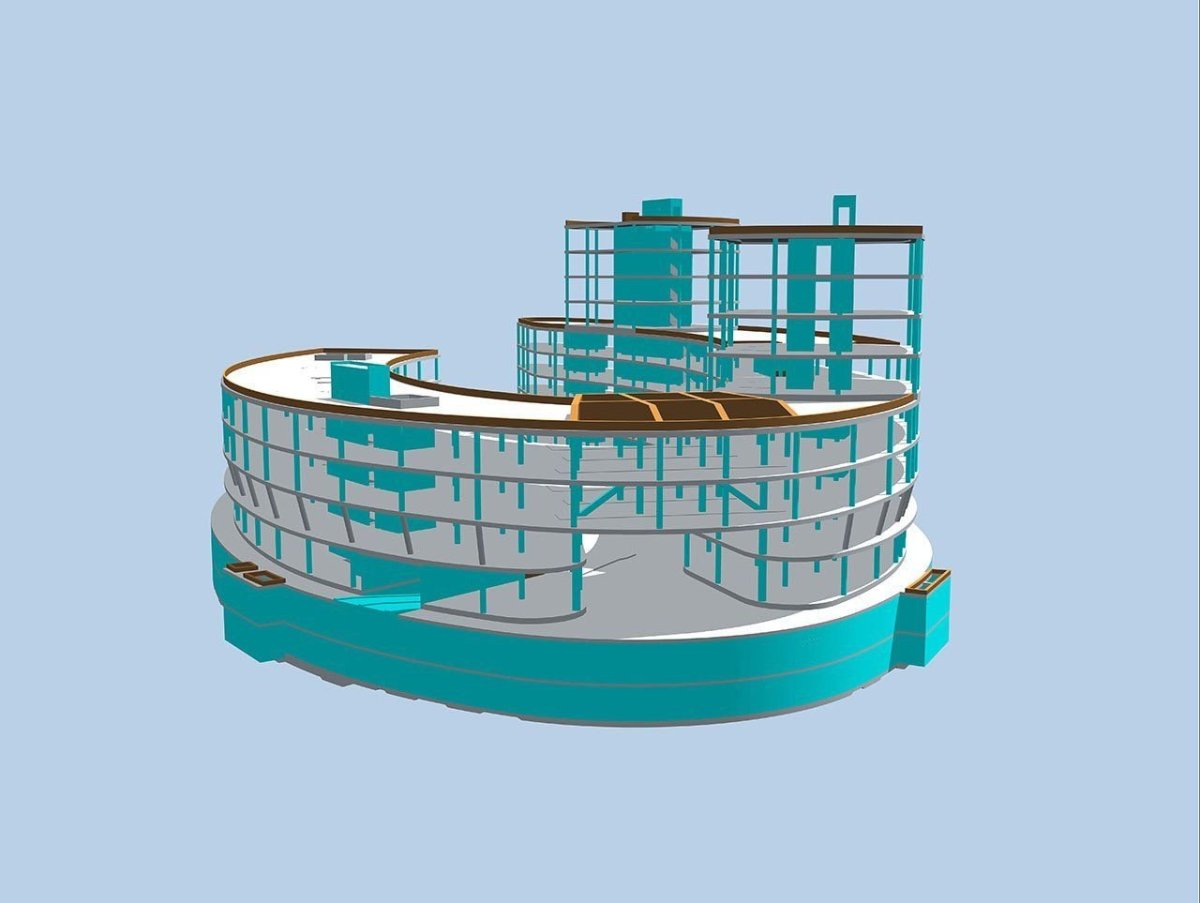 Budova Aviatica, Praha 5 - výsledný 3D model