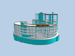 Budova Aviatica, Praha 5 - výsledný 3D model