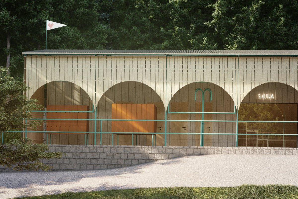 Lesní Koupaliště, Mjölk architekti, vizualizace