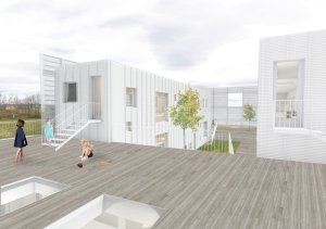 Mateřská škola ve Vratislavicích nad Nisou, vizualizace, Petr Stolín a Alena Mičeková