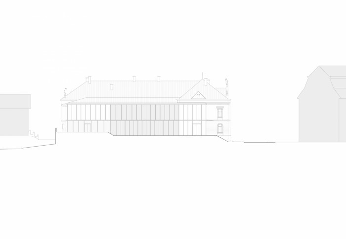 Revitalizace areálu Sokolovny v Rokycanech, Rusina Frei architekti / Martin Rusina, Martin Frei, Gabriela Sládečková, pohled východ