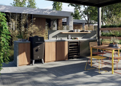 Další ukázky realizací: Dlaždice RAKO VALS OUTDOOR propojí dům se zahradou.