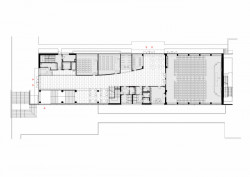 Pavilon IMPAKT MFF UK, majo architekti, půdorys 2NP