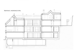 Řez (Rezidence Gotthardská v Praze, NEDVEDARCHITETI)