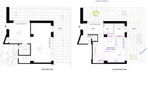 BY architects, Byt pro spisovatele, půdorys - foto