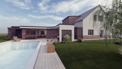 Vizualizace - dostavba venkovní kuchyně