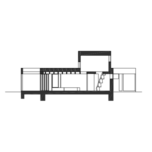 Bytový dům N!DO, řez, Grido architekti