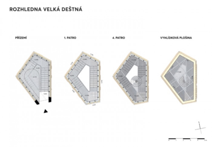 Rozhledna Velká Deštná, Architekti.in, půdorys