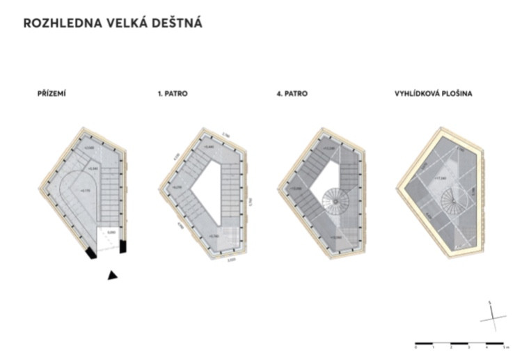 Rozhledna Velká Deštná, Architekti.in, půdorys