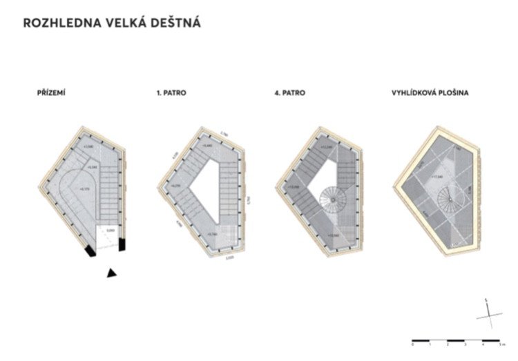 Rozhledna Velká Deštná, Architekti.in, půdorys