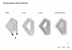 Rozhledna Velká Deštná, Architekti.in, půdorys