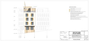 Ing. arch. Milan Hrůza, bytový dům Veleslavínská - pohled západní