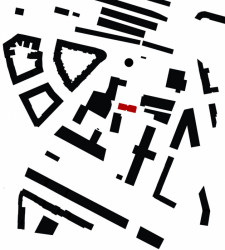 Cínová huť v Hamburku, schwarzplan, LRW Architekten