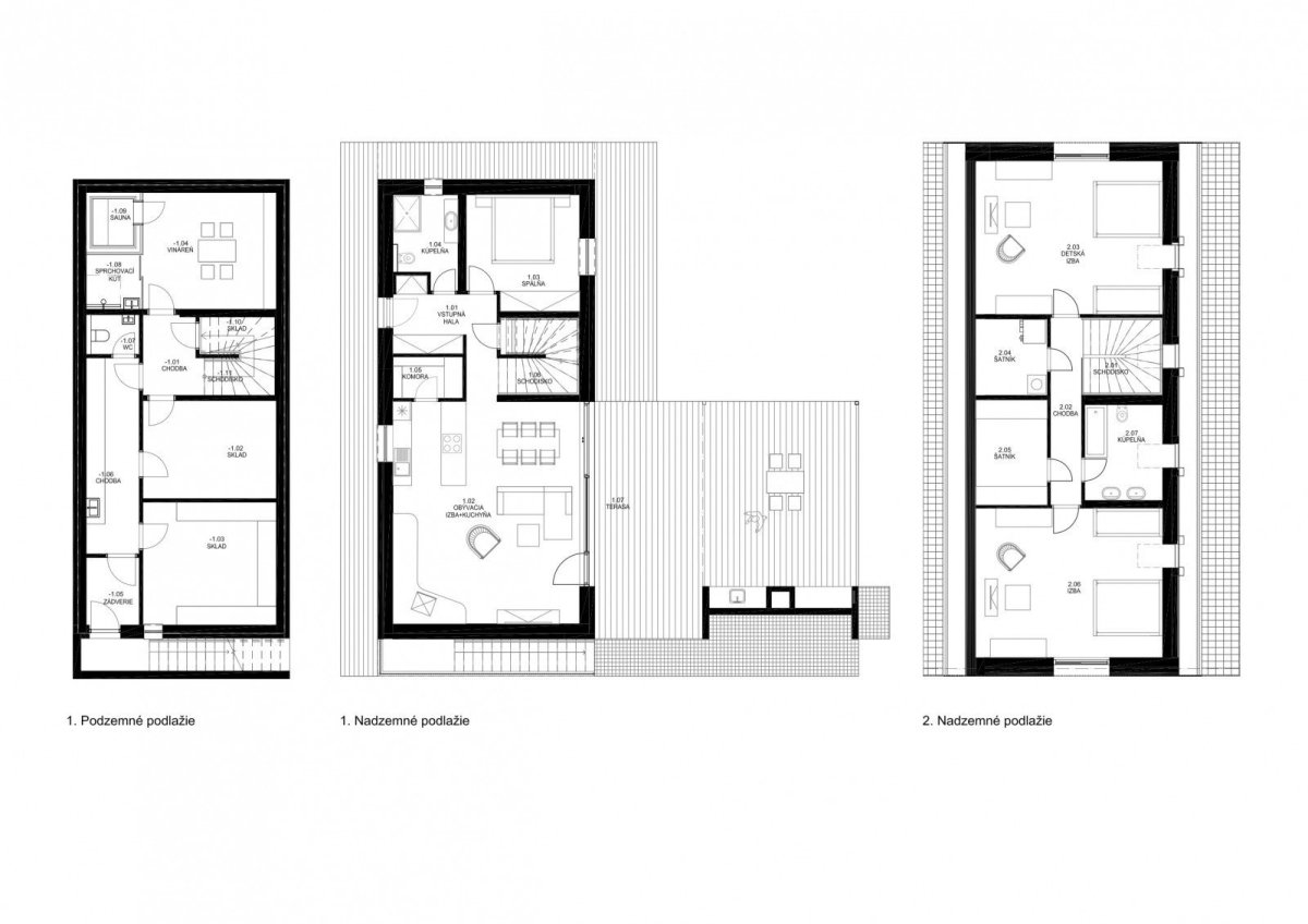 Chata Z, COMPASS architekti / Matej Grébert, Miroslava Gašparová, Roman Čambál, Peter Dostál, Juraj Benetin, půdorys