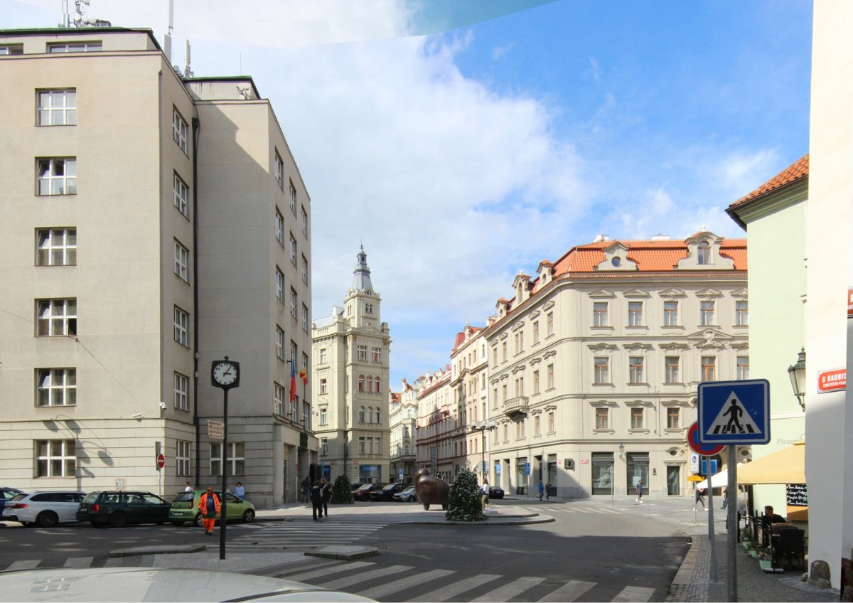 Náměstí Franze Kafky v centru Prahy - dnešní podoba.