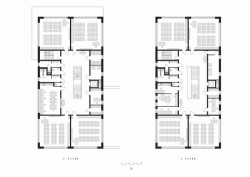 Škola Hovorčovice II, půdorys pater, Ondřej Tuček