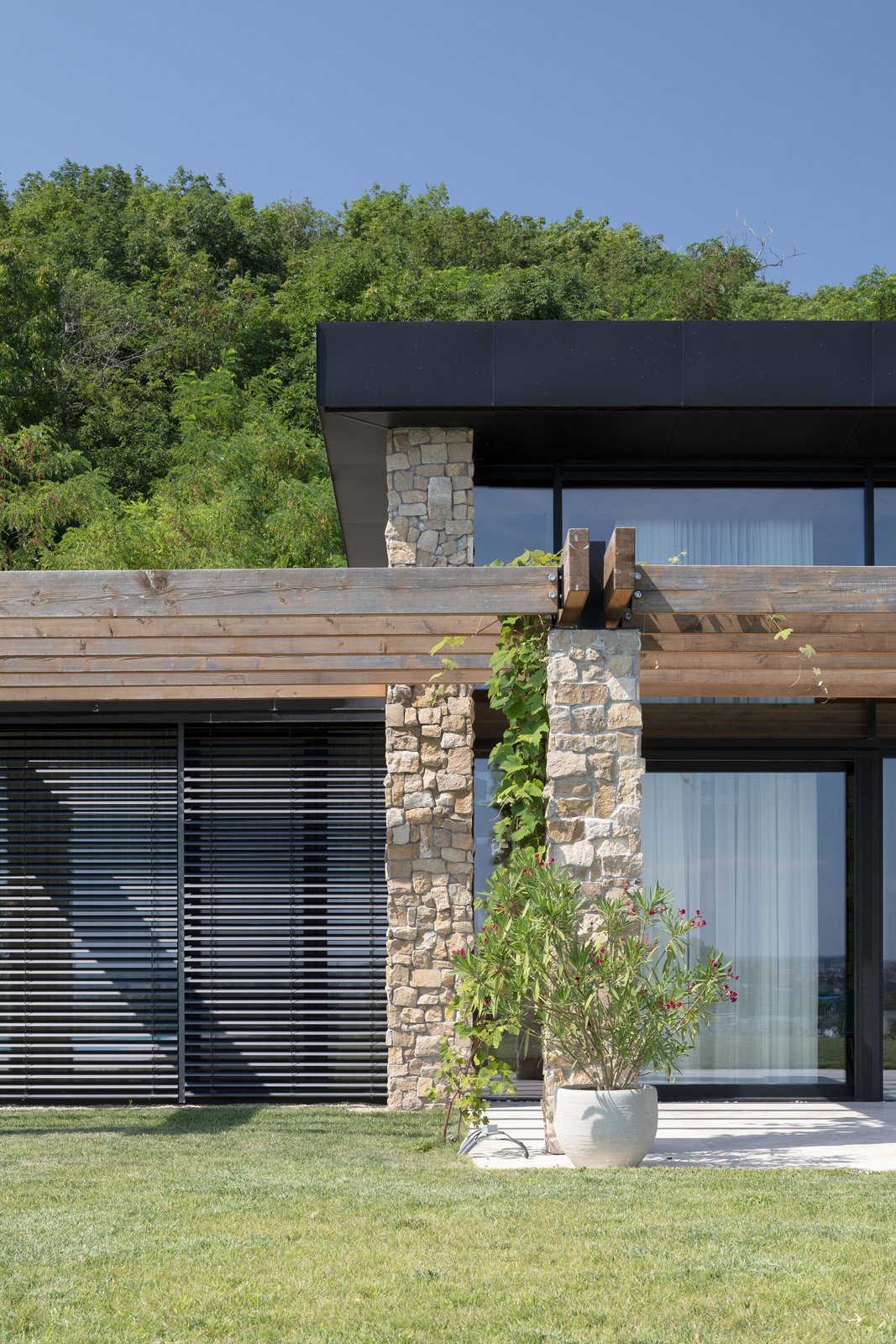 Co nejlepší výhled na hradní komplex byl jedním z hlavních přání investorů. (Villa VICUS v Nitře; sebastian nagy architects)
