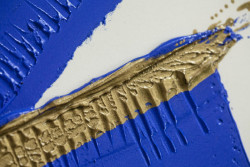 Detail radiátoru CINIER Blue Gold.