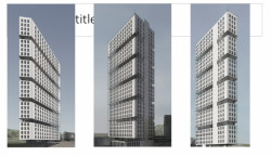 Návrh studentského bydlení v Holešovicích, vizualizace, Stanislav Šaroch.