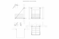 gutgut, Panelák v Rimavskej Sobote, zavěšené ocelové balkony, detail - foto
