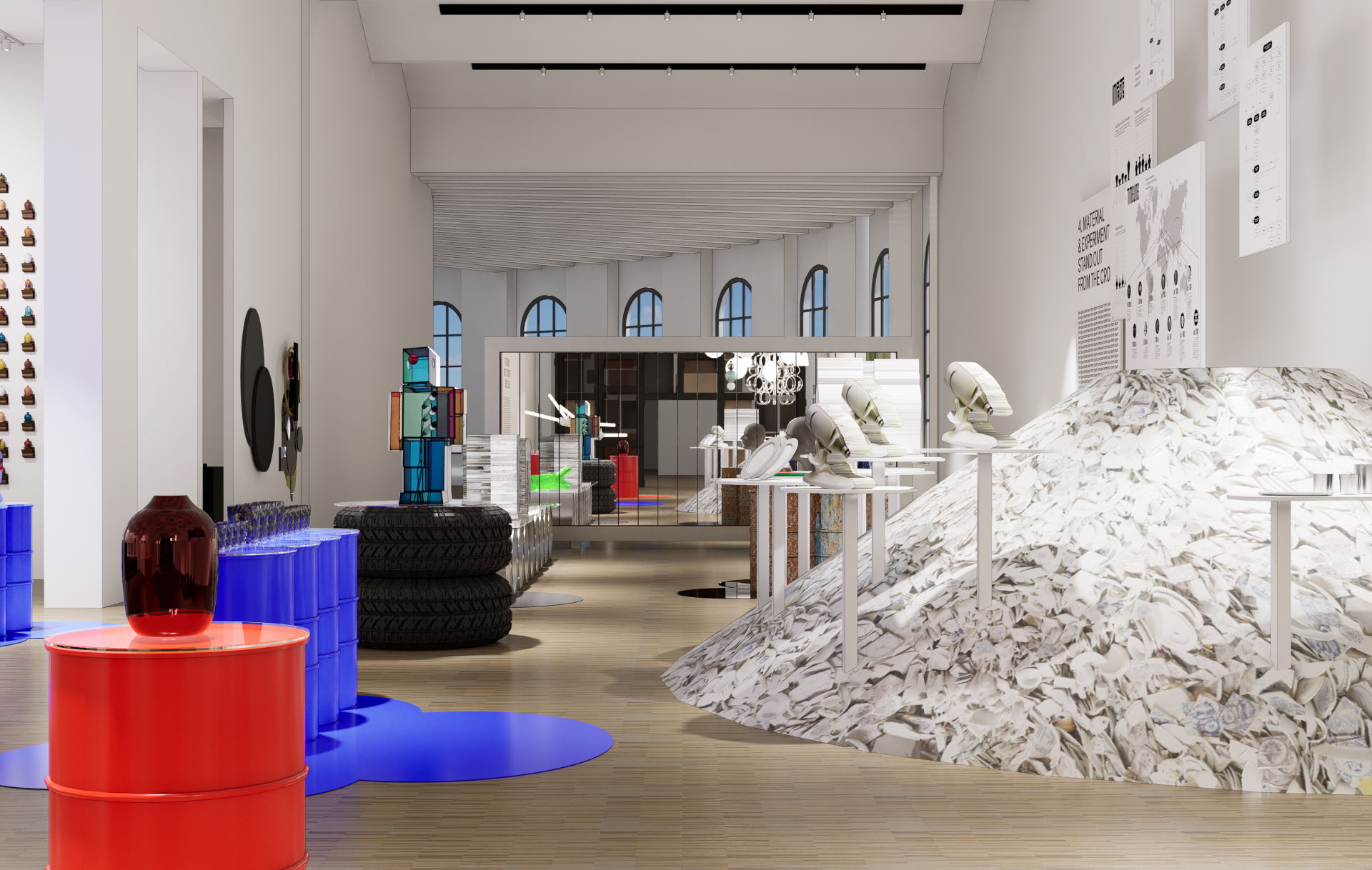 Vizualizace výstavy Made by Fire od edit! architects