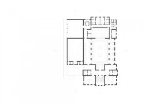 Revitalizace areálu Sokolovny v Rokycanech, Rusina Frei architekti / Martin Rusina, Martin Frei, Gabriela Sládečková, půdorys 2NP