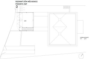 Rodinný dům v Měchenicích, OK Plan Architects - půdorys 2.N.P.