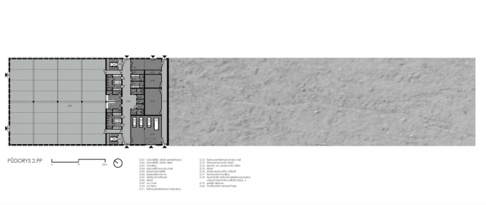 Martin Málek, Ženská věznice Velké Přílepy, půdorys 2. PP - foto