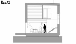 Rodinný dům v Černošicích, řez, 3AE