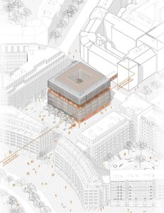 Budoucí hlavní budova VŠCHT v Dejvicích od ateliérů ra15 a mackovič architecture 