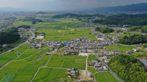 Zapsáno do UNESCO: Letecký pohled na chrám Asukadera v Japonsku