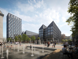 Nová Zbrojovka - náměstí, vizualizace