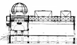 Pavilon Secese ve Vídni - řez