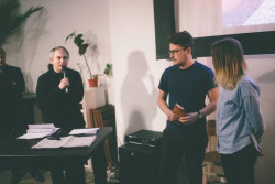 Finále Superstudio 2017, porotce Jan Šépka a vítězové Barbora Juríčková a Oliver Kažimír