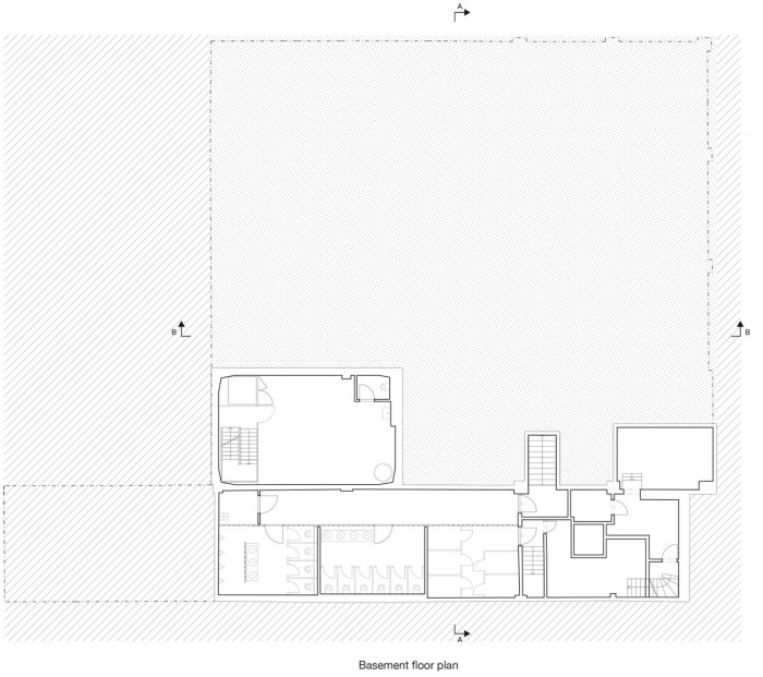 Mlýnica, půdorys suterén, GutGut