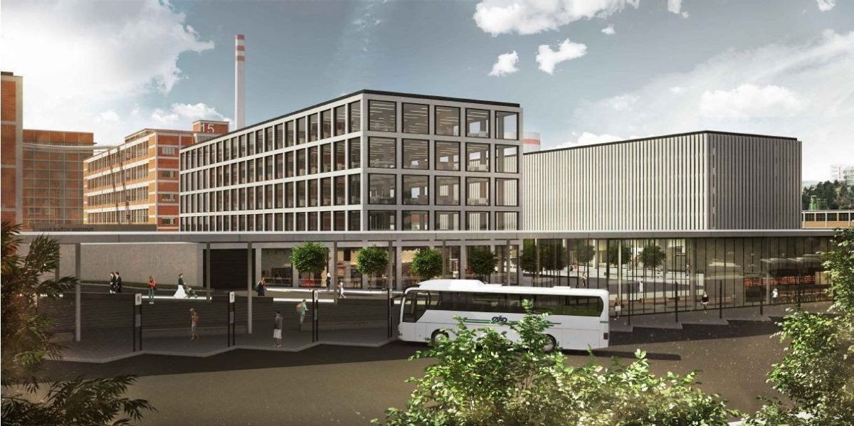 Nový dopravní terminál ve Zlíně, urbanistická studie – foto