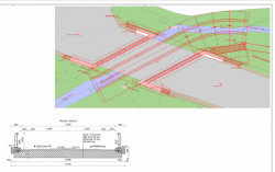 Most v Oborech, STATICITY - Příčný řez.