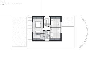 2. NP (Cihlový dům v Pardubicích; architekti Jakub Dvořák a Michal Bílek)