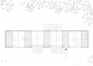 Půdorys (Dům se šikmou fasádou; Papundekl architekti)