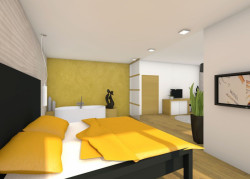 ARCHCON atelier - Hotelové apartmány podle Feng-shui - vizualizace