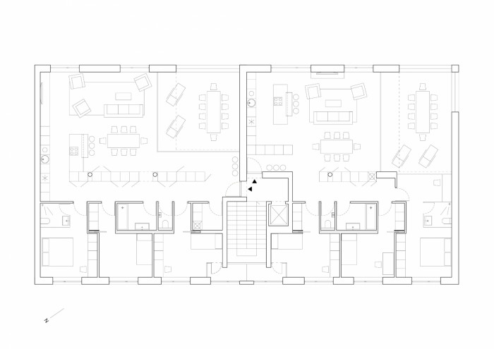 Bytový dům Račianska, GutGut, půdorys 8NP