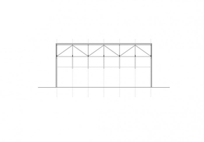 White Shed, Atelier 111 architekti, řez