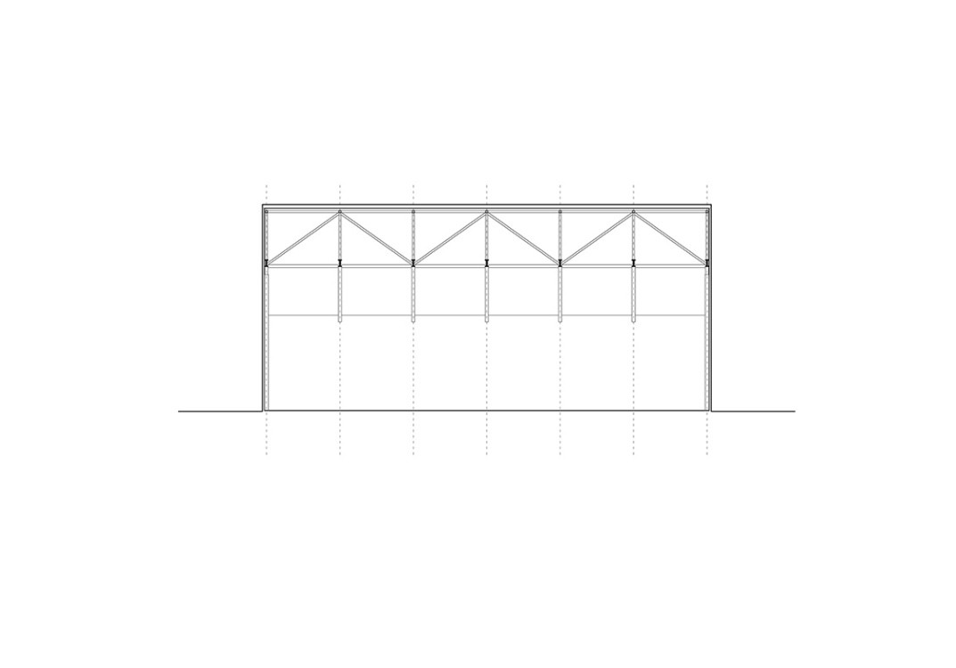 White Shed, Atelier 111 architekti, řez