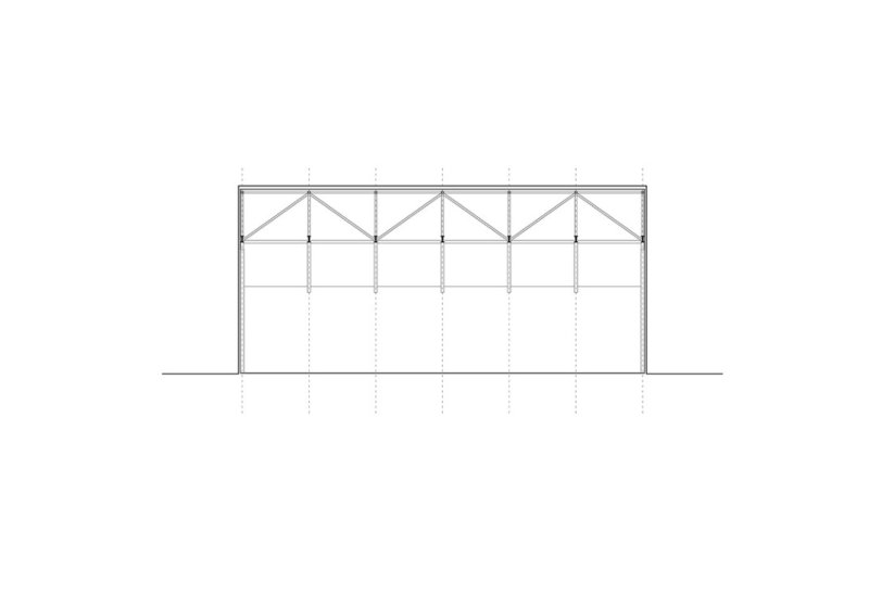 White Shed, Atelier 111 architekti, řez