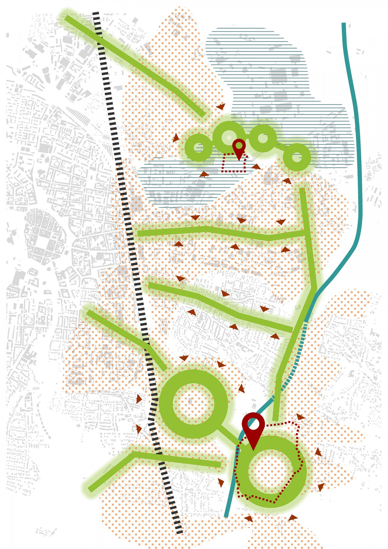 Smart Green City, potenciál železničních koridorů, A8000. Zdroj: A8000