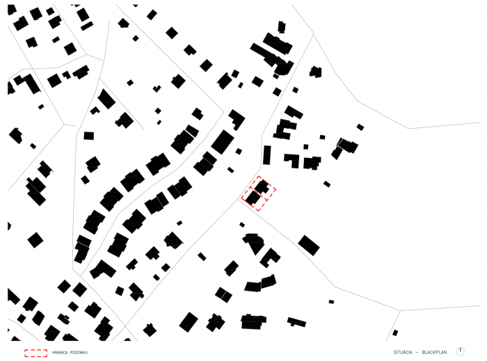 Compass Architekti, Rodinný dom Brusnicová A, situace – foto